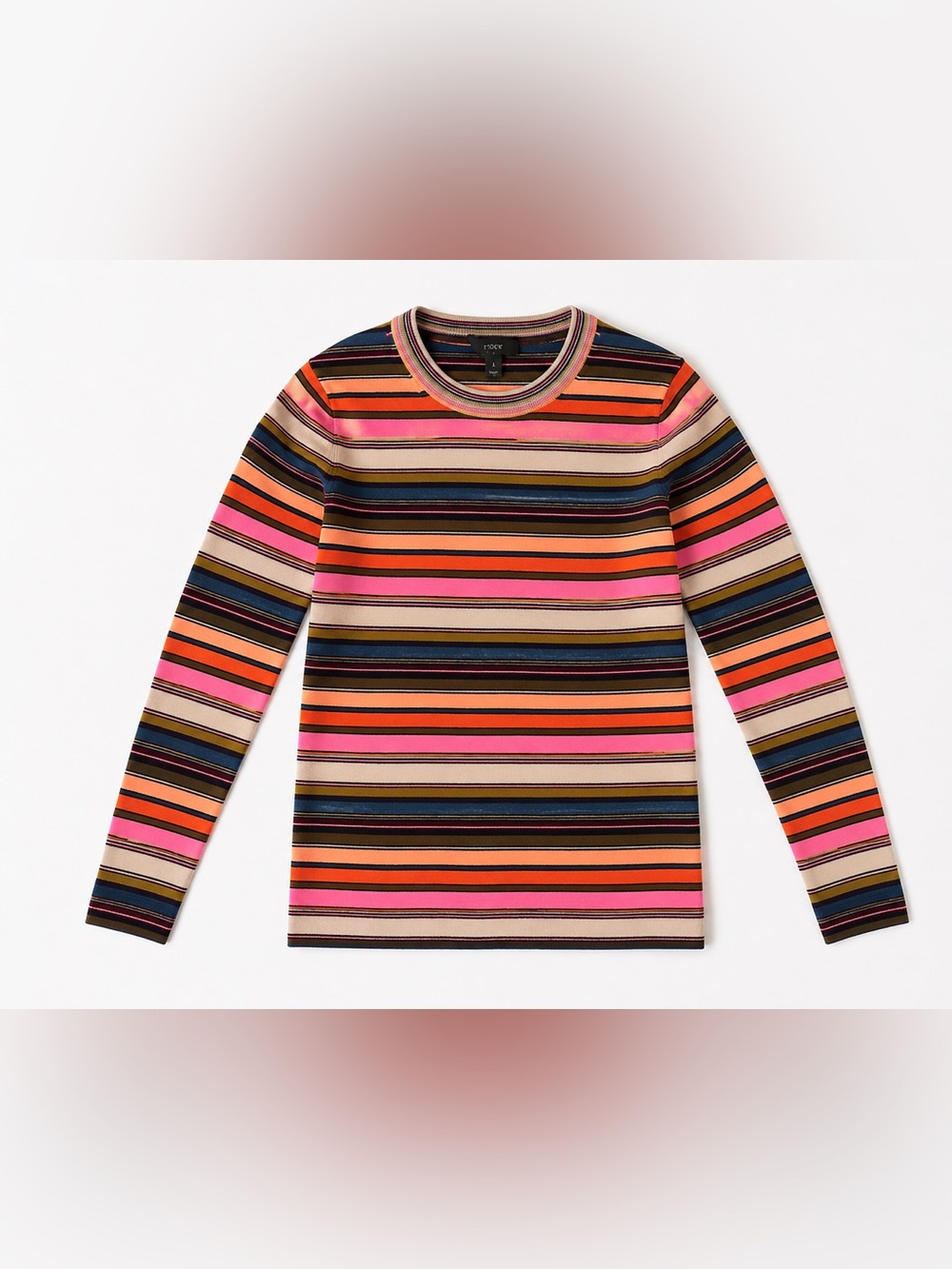 J. Crew Tippy Sweater in Multicolor Striped Long-Sleeve
